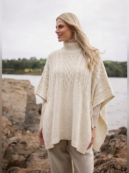 UGG Sweaters - UGG $130 • 36” PTP • 2019 Cream Cable-Knit Poncho Sweater• new with tags